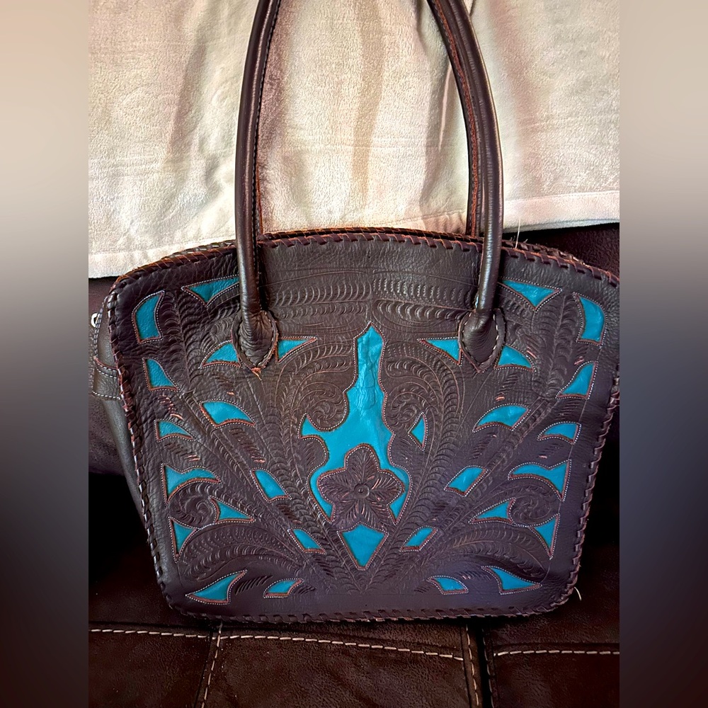 Jl saldivar hand tooled leather purse